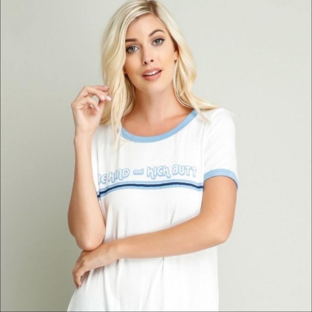 Be Kind and Kick Butt" Graphic Tee